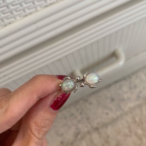 NEW Silver Turtle Opal Adjustable Ring -
Engraved "I Love You Forever" - Picture 4 of 12